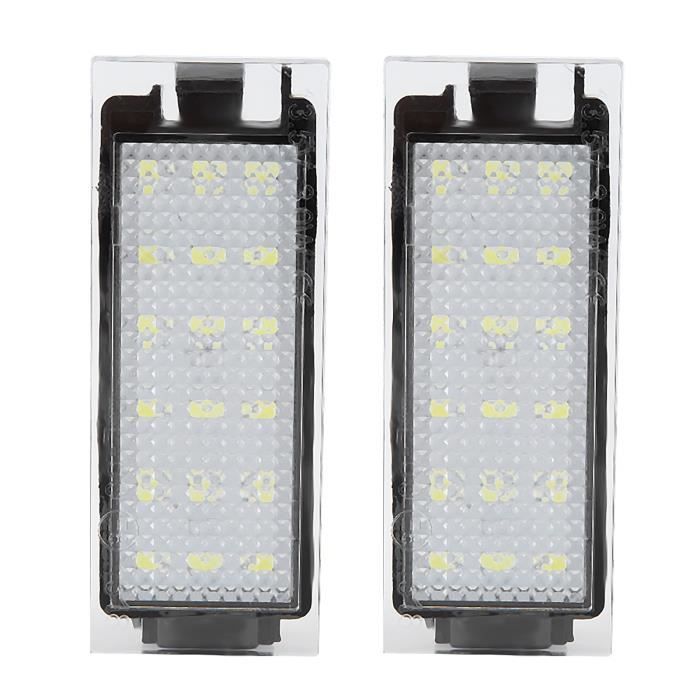 Lot De 2 Éclairages LED Plaque Immatriculation Pour Renault, Nissan, Opel | Blanc 6000K, Canbus