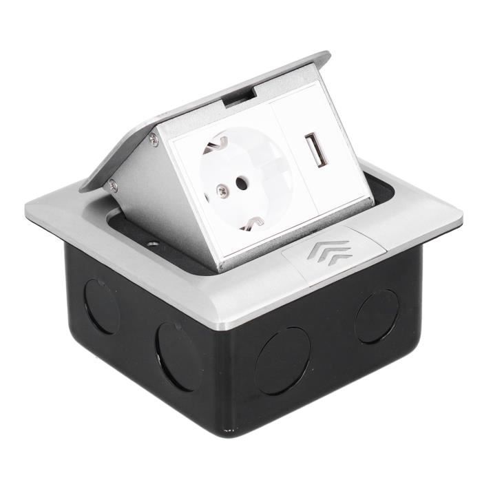 Dioche Prise électrique escamotable Prise électrique au sol Boîte de prise  pop-up intégrée Accessoires d'alimentation USB - Cdiscount Auto