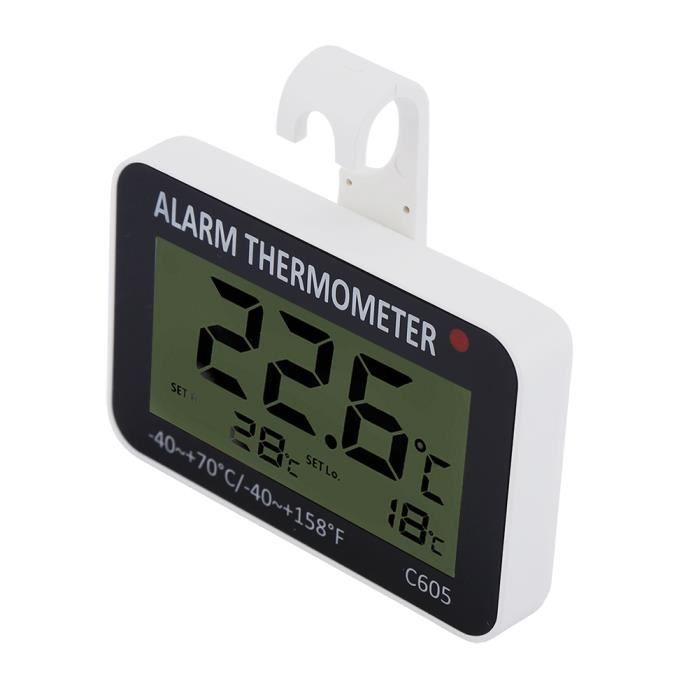 Thermomètre de Réfrigérateur Digital EJ.LIFE Alarme Haute/Basse