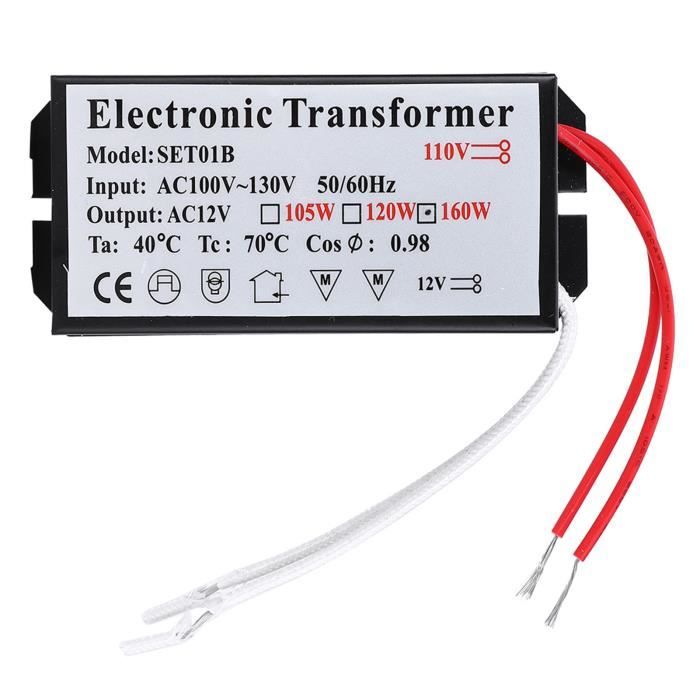 ZIRAN 160W 220V Lumière Halogène LED Pilote Convertisseur D Transformateur électronique