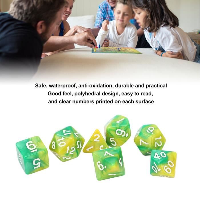 DollaTek Glitter Point Polyhedral Dice Table Games Set 3 Dice