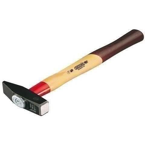 Marteau GEDORE ROTBAND profil Europe tête de 200G avec manche hickory double courbure (DIN 5111), ma