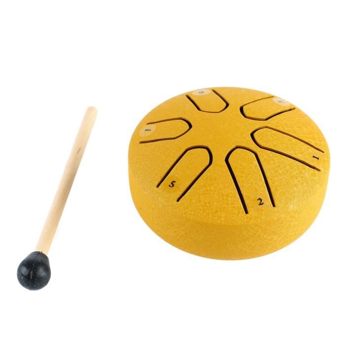 EIF Tambour Handpan Handpan Drum Professional Mini 6 Note Worry Free Tongue  Drum Percussion Instrument With Drumstick(Gold) - Cdiscount Instruments de  musique