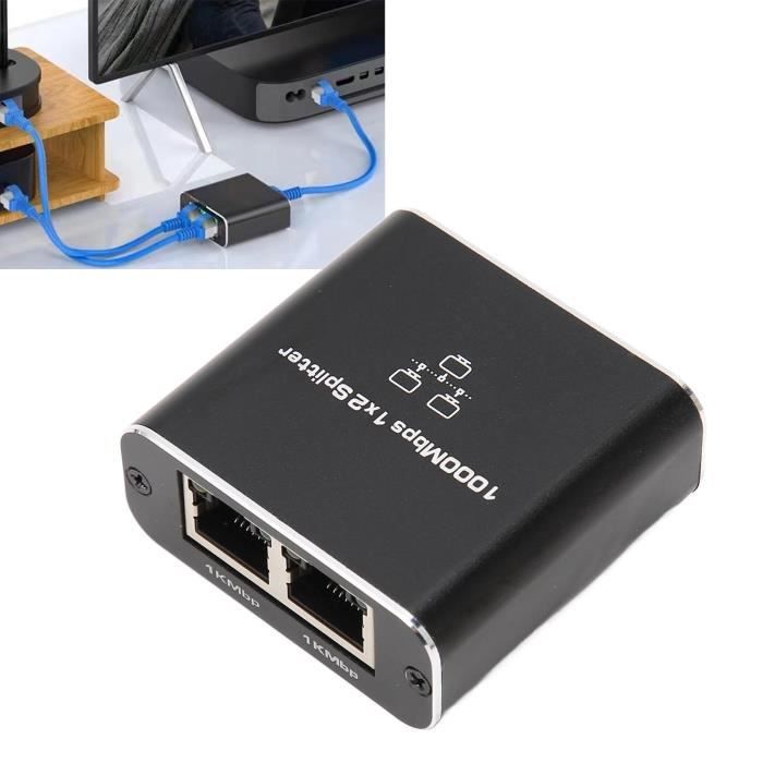 Répartiteur de câble Ethernet 1000 Mbps 1 à 2 Adaptateur Répartiteur  Ethernet, Câble RJ45 Réseau LAN informatique pack - Cdiscount Informatique