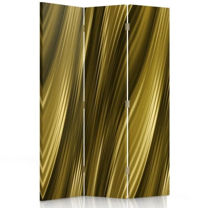 Paravent 3 Panneaux 110x150 Cm – Impression Sur Toile, Double Face, Pliable, Pour Séparation D'espace Déco