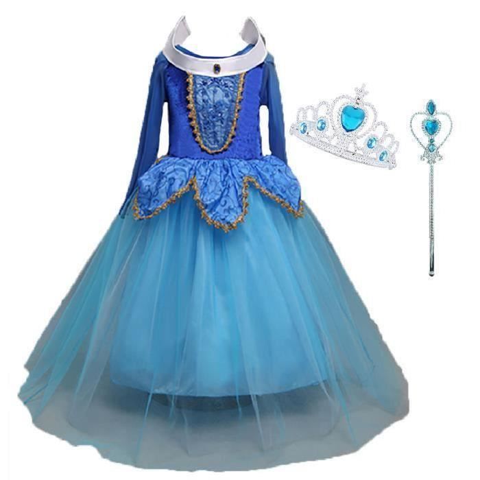 Robe de La Belle au Bois Dormant avec Couronne baguette magique 9