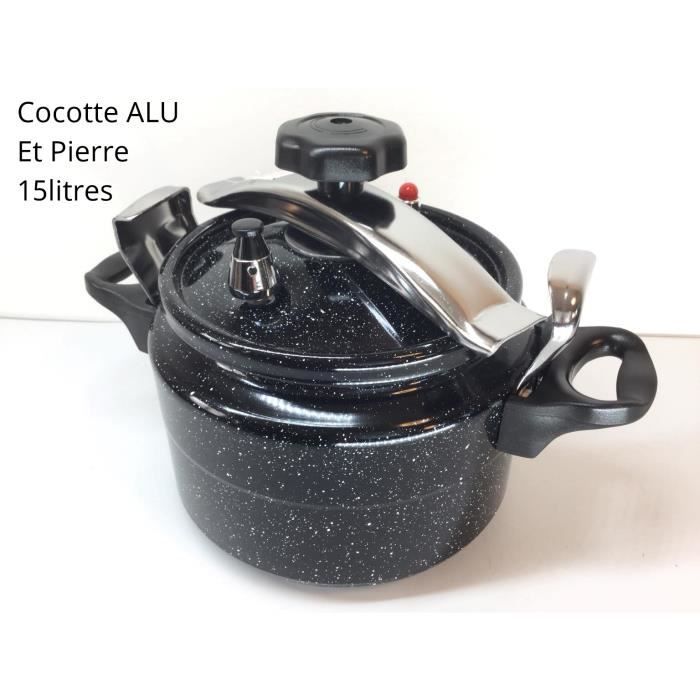 Cocotte minute autocuiseur 15 Litres Revetement type pierre tous feux