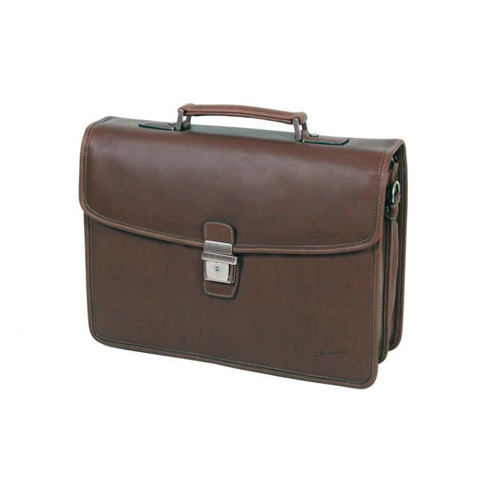 Serviette G rard Henon Endurance en Cuir de Vachette Gras GH 5626