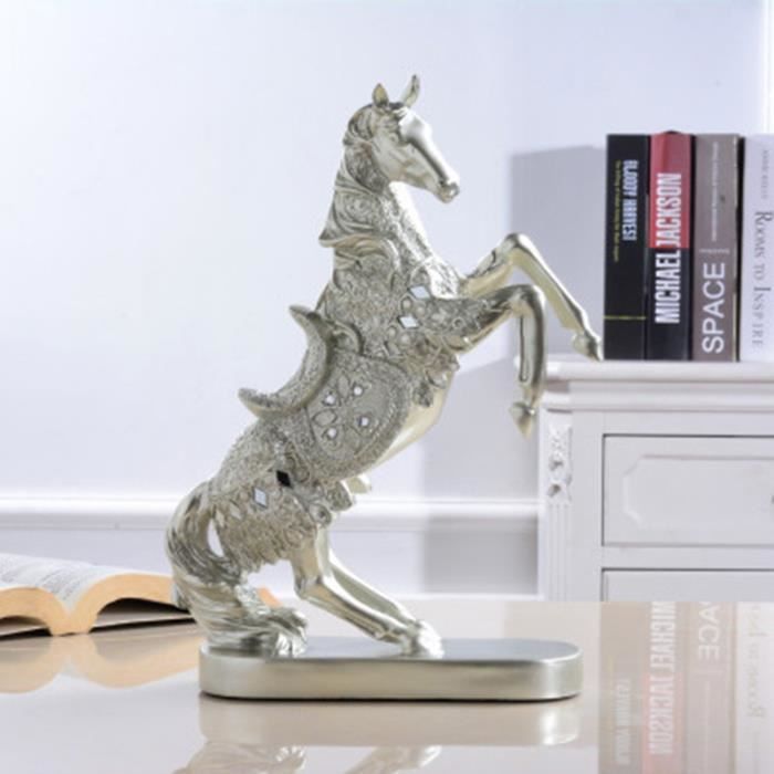 Argent Creative Salon Cave A Vin Decoration Cheval Decoration Maison Accessoires Interieur Bureau Resine Artisanat Achat Vente Statue Statuette Cdiscount