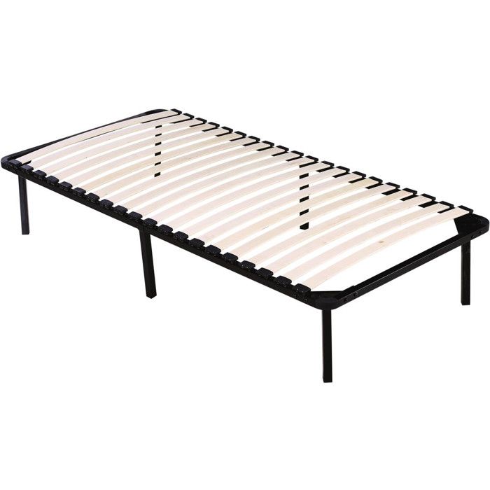 Cadre à lattes + pieds pour matelas de 90 x 190 cm - 20 lattes