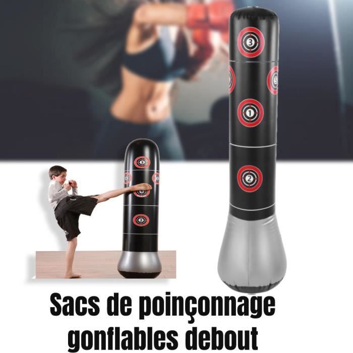 Sac de Frappe sur Pied Gonflable 145cm Punching Ball pour Fitness-WEI5