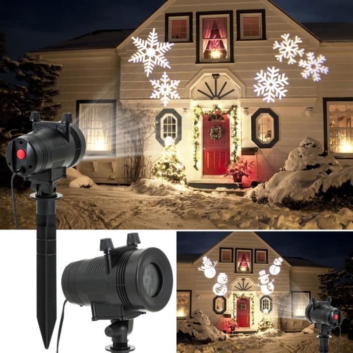 Projecteur led motifs de Noël blancs déco pour façade - Cdiscount Maison