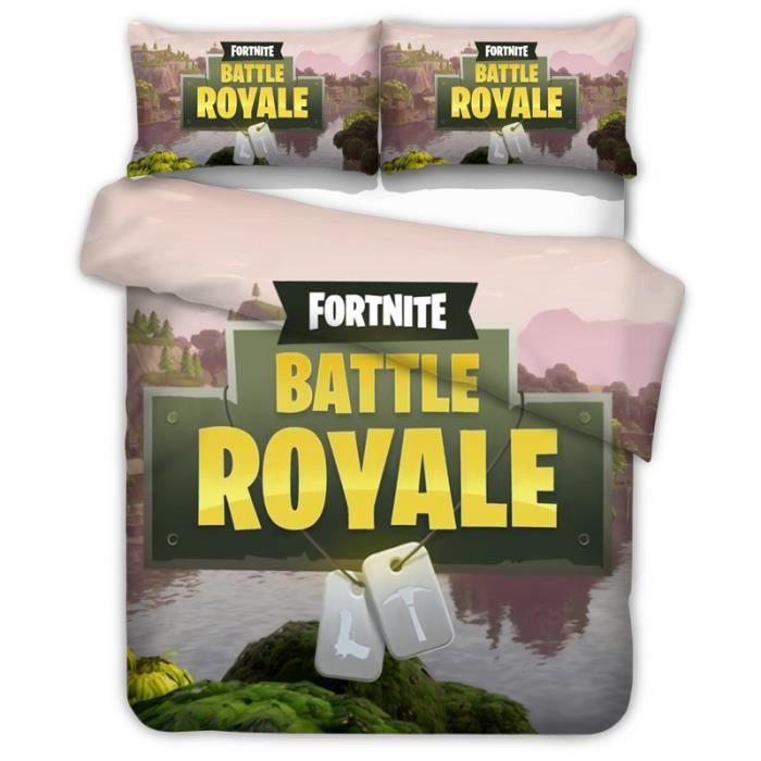Fortnite Parure Housse De Couette 200 X 200 Cm 2 Taie D Oreiller