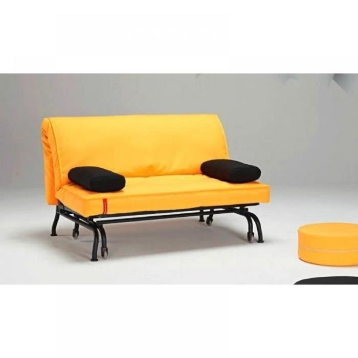 Canapé lit BZ LOOP jaune design clic clac convert - Achat ...