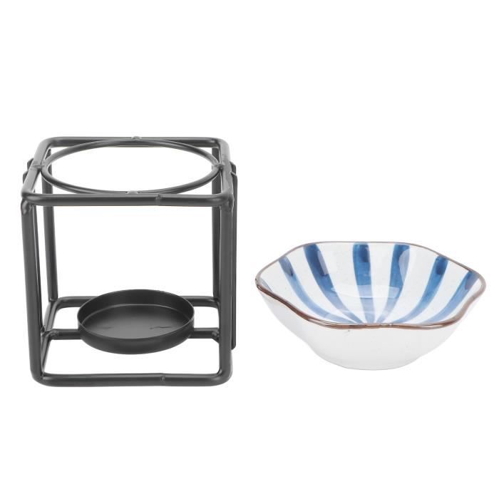 Porte-bougie Chauffe-plat En Verre Borosilicate - Hauteur 22 Cm - Modèle WD690 Vert - Pour Réchauffer Les Plats En Douceur