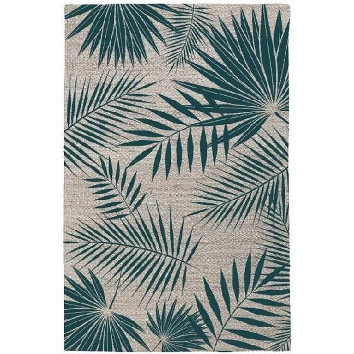 TODAY Tapis Jardin d'Hiver - 100% coton - 120 x 170 cm - Feuillage