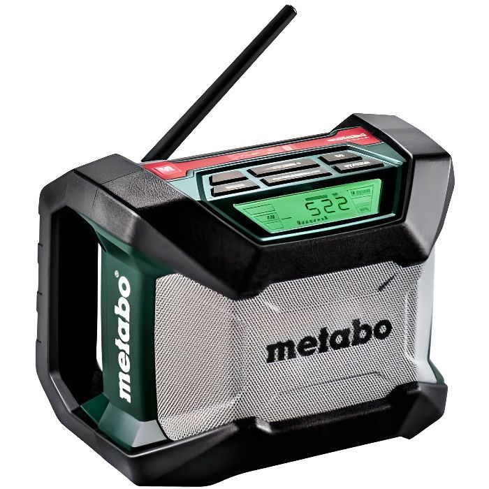 Radio de chantier double alimentation R 12-18 BT (sans batterie ni chargeur) avec câble secteur en boîte carton - METABO - 600777850