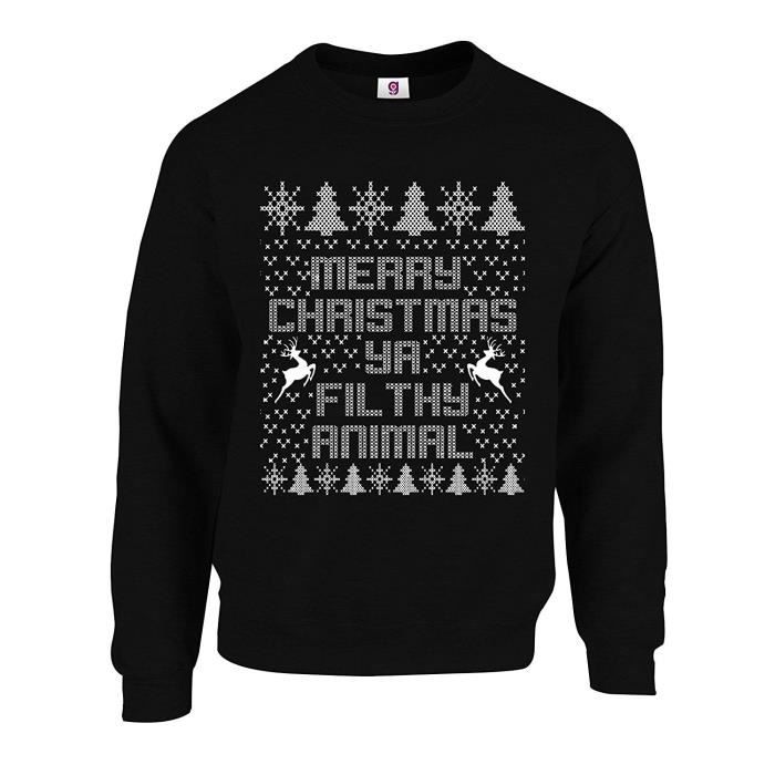 Joyeux Noël Drôle Ya Filthy Men Animal Home Alone Inspired Laid De Noël Pull 1dx70s Taille L