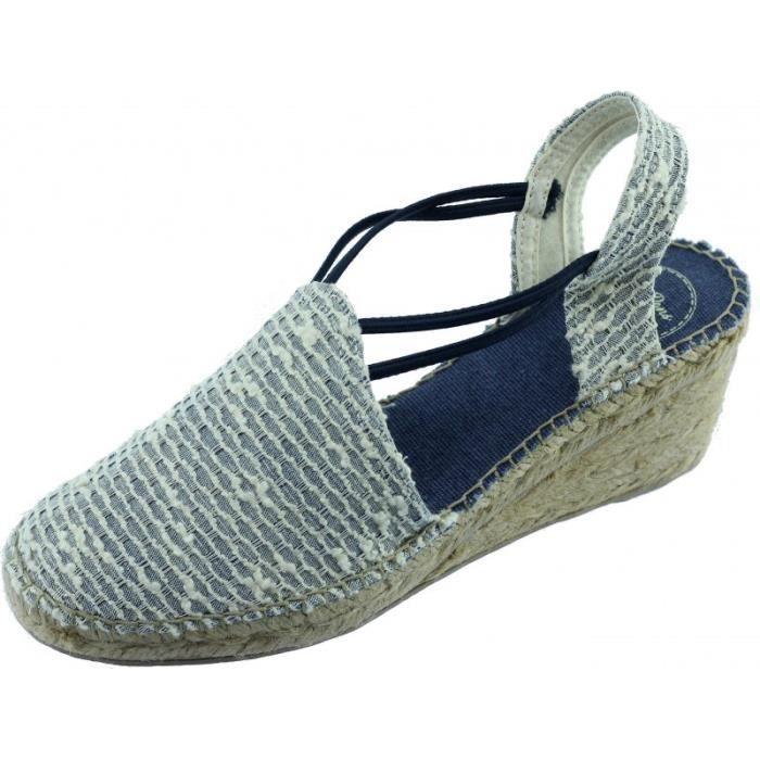 espadrille homme compensée bleu marine