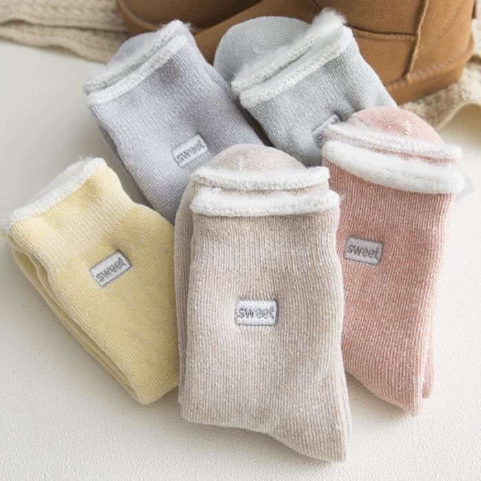 Lot de 5 paires chaussettes femme en laine et coton épais douce  confortables respirantes absorbant pour hiver --taille 25--41 Rose -  Cdiscount Prêt-à-Porter