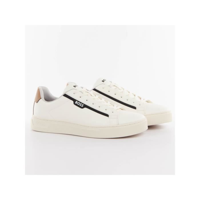 Baskets en cuir blanches garçon Hugo Boss – Little Corte
