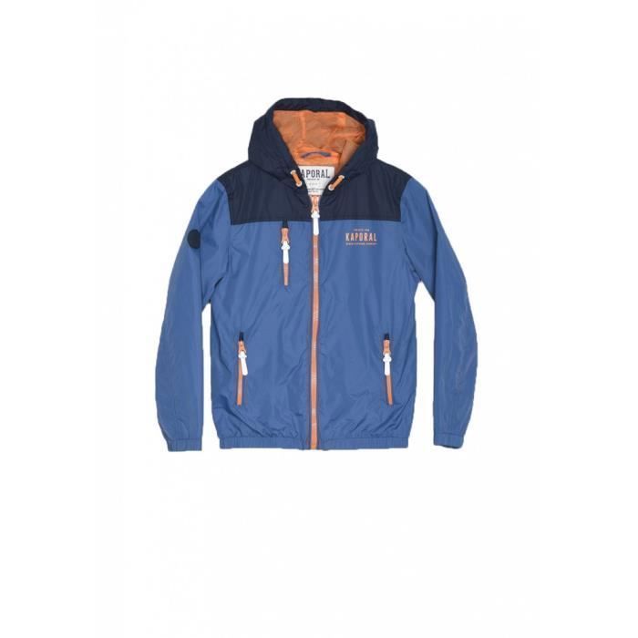 Blouson coupe-vent - Kaporal - Malte - Bleu - 10 Ans - 3 poches zippées Blouson coupe-vent - Kaporal - Malte - Bleu - 10 Ans - 3 poches zippées