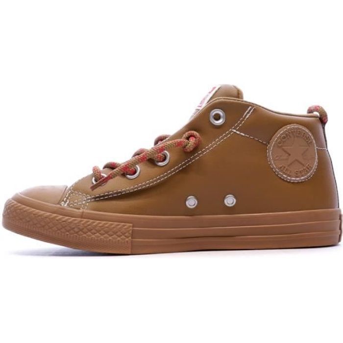brown leather converse for kids