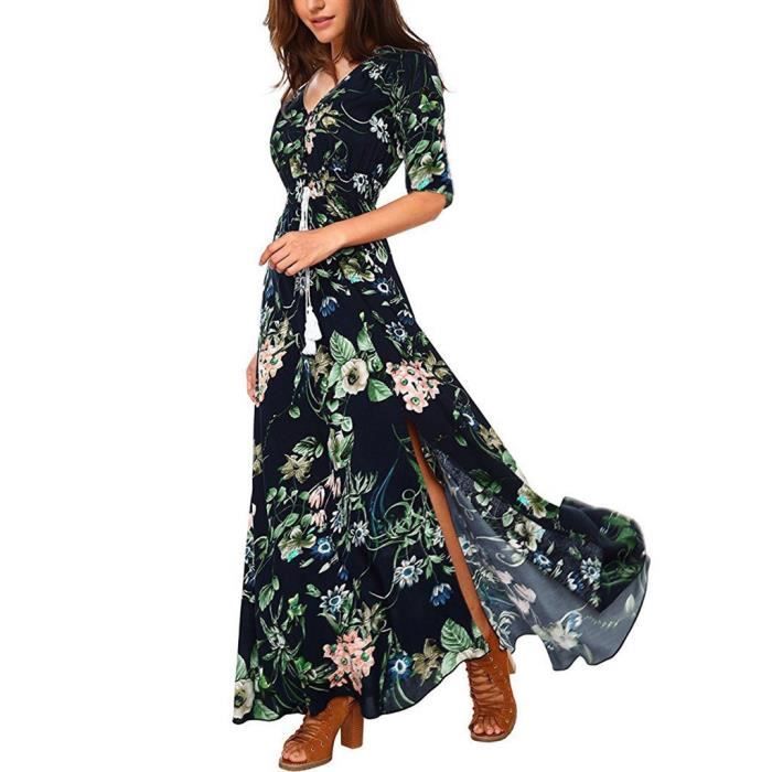 Robe longue online demi manche