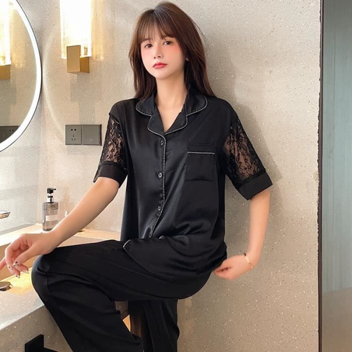 Pantalon pyjama soie new arrivals femme
