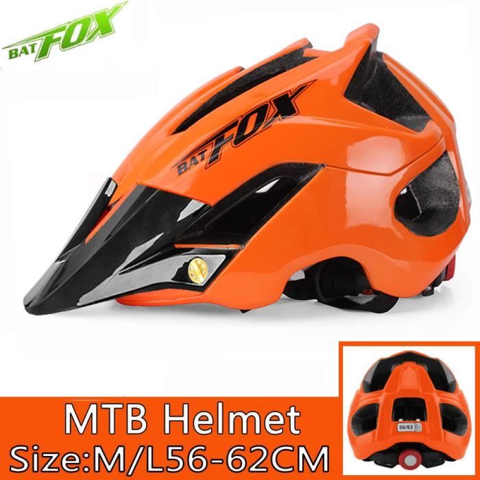 Casque de v lo BAT FOX F 5002 r fl chissant pour hommes et femmes Orange Noir