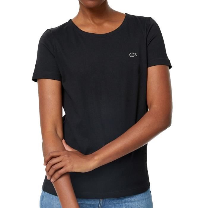 Tee shirt lacoste noir femme Clearance