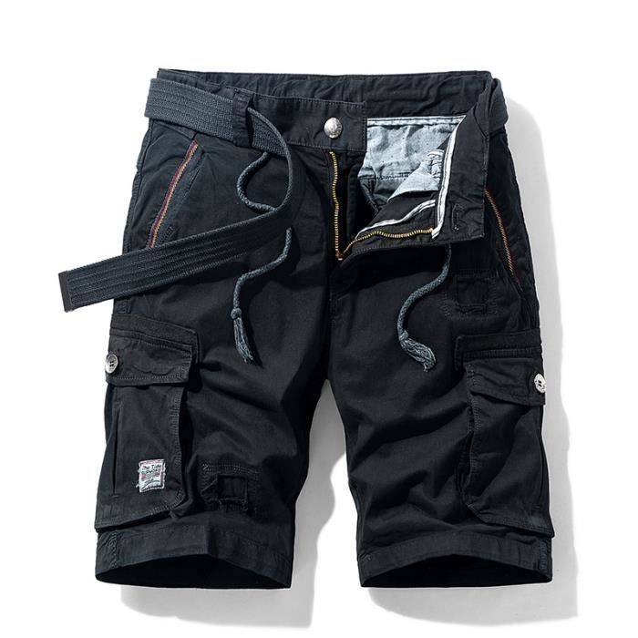 Short en lin pour homme - Short blanc avec cordon de serrage, coupe décontractée - Vêtements légers et respirants pour homme - Tenue facile STOWE - Canada