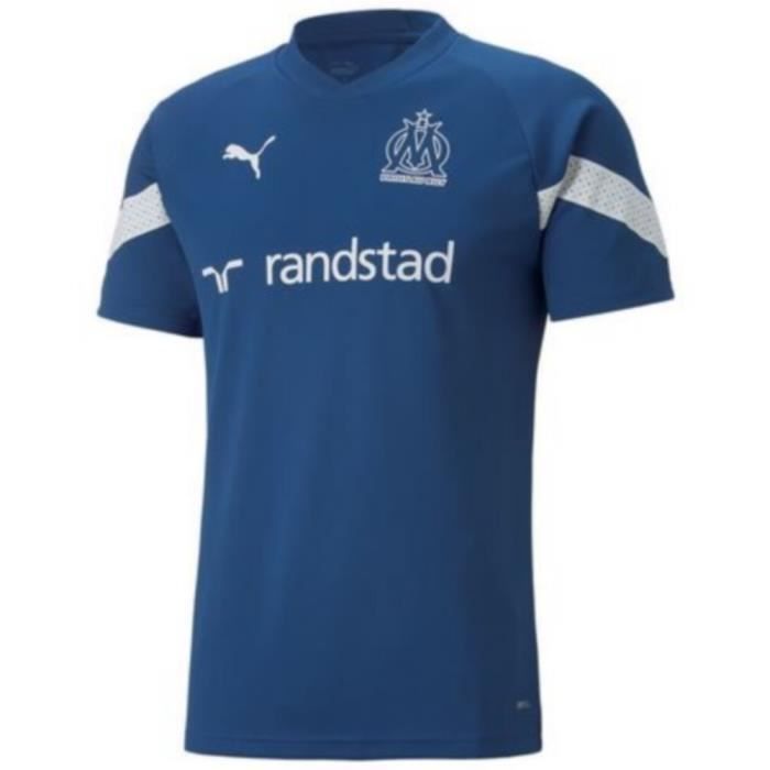 Nouveau Maillot Officiel D Entrainement Homme Puma OM Olympique de Marseille Saison 2022 2023 Bleu Cdiscount Sport