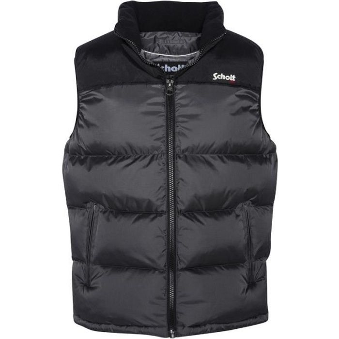Doudoune sans manche enfant Schott UTAHVB Anthracite Fermeture zippee Anthracite Cdiscount Pret a Porter