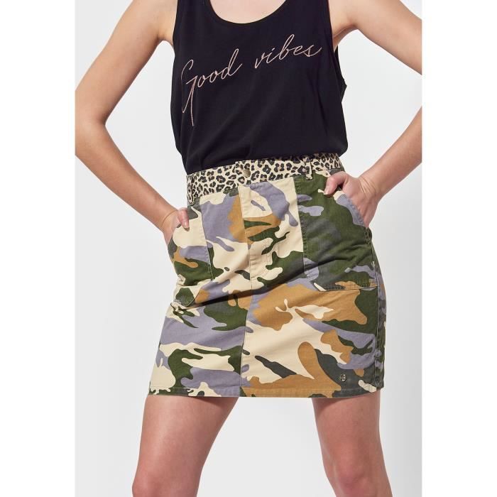 Jupe camouflage femme discount