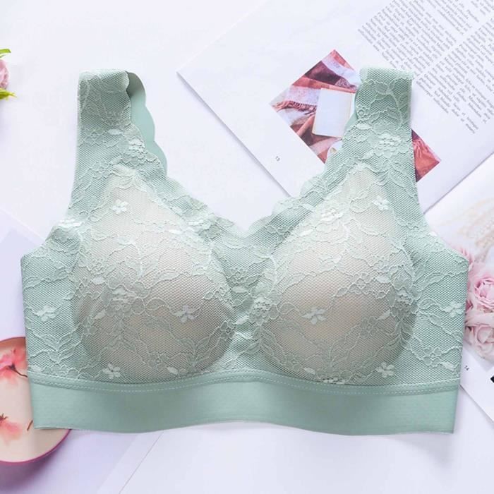 Lot De Soutiens-gorge De Sport En Dentelle, Sans Bretelles Ajustables, Taille L – Doux, Respirant, Maintien Naturel Pour Femme