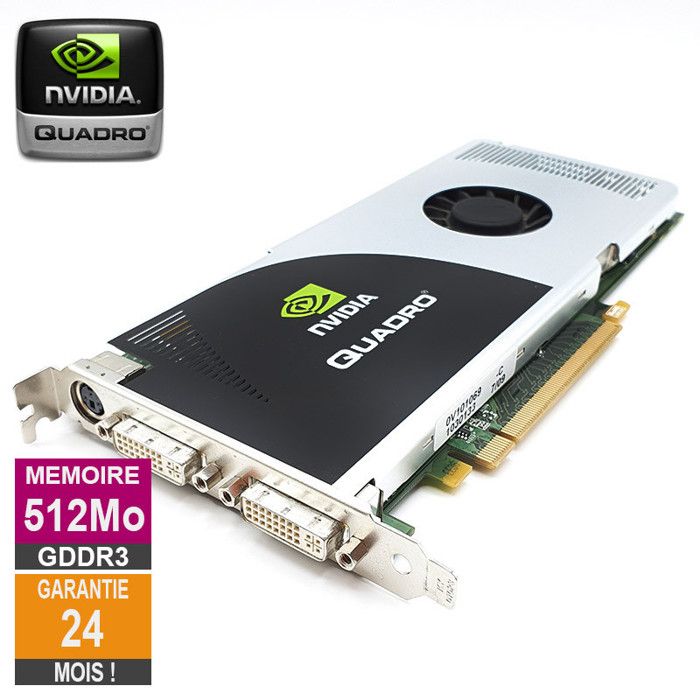 Carte graphique Nvidia Quadro FX 3700 512Mo GDDR3 PCIe DVI SVideo