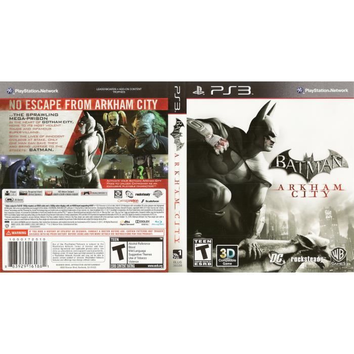 Acheter Batman Arkham City PS3 Reconditionné - 13,90 € Batman Arkham City PS3 Reconditionné - PlayStation reconditionné disponible sur Cdiscount Seconde Vie