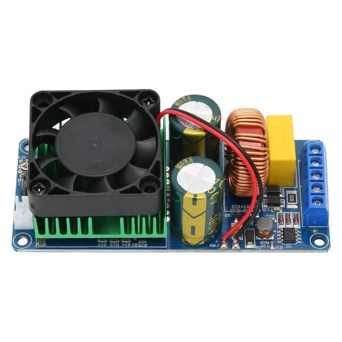 Qiilu Ampli mono 500W haute puissance avec ventilateur pour enceintes 1018in 48 Ohm