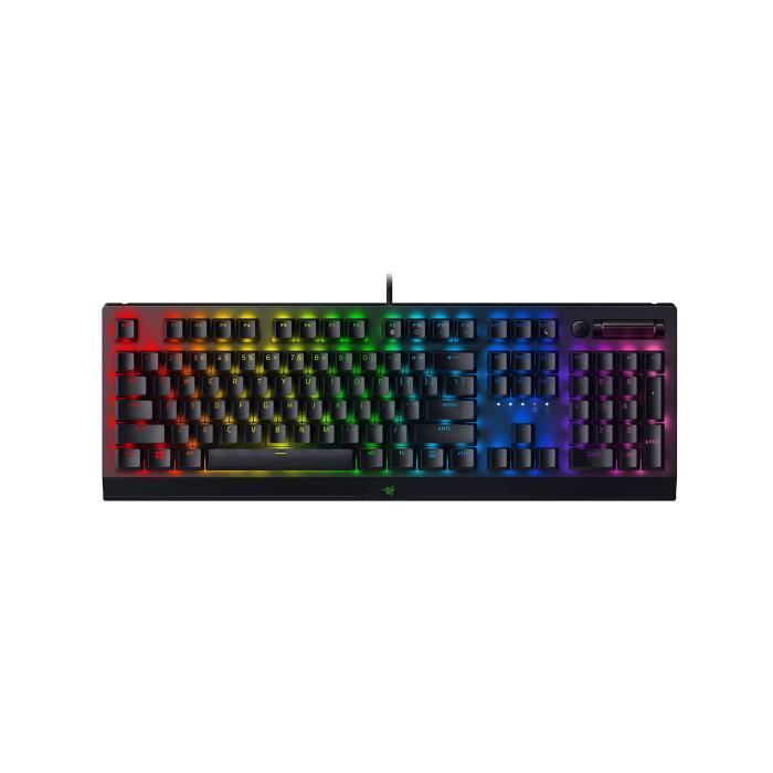 La Razer BlackWidow V4 X Gaming est une Tastatur de la marque Razer qui saura ravir les passionnés de jeux vidéo. Avec son design Fu