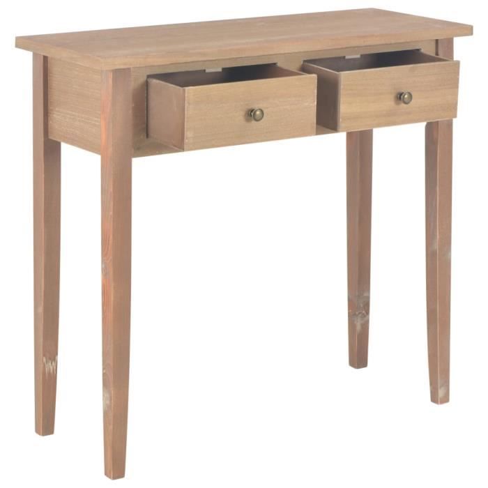 Support Surélevé Pour écran D'ordinateur En Bois De Cerisier - Avec 2 Tiroirs De Rangement, 49x20 Cm