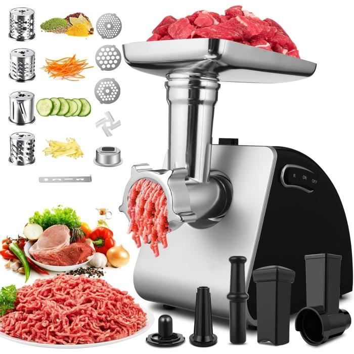 Kit Hachoir à Viande Bosch MUZS6HA - Accessoire Robot Cuisine Série 6 | Disques 3mm & 8mm + Embase Saucisses