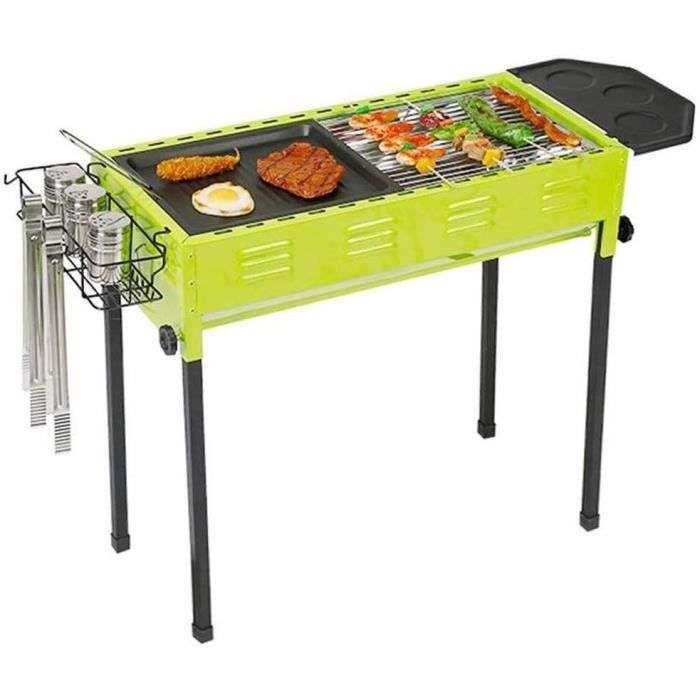 Foyer Portable BobbyQ Flatpack – Poêle à Bois Camping Pique-Nique, 40x46x30 Cm, Fer 100%, Sac De Transport Inclus