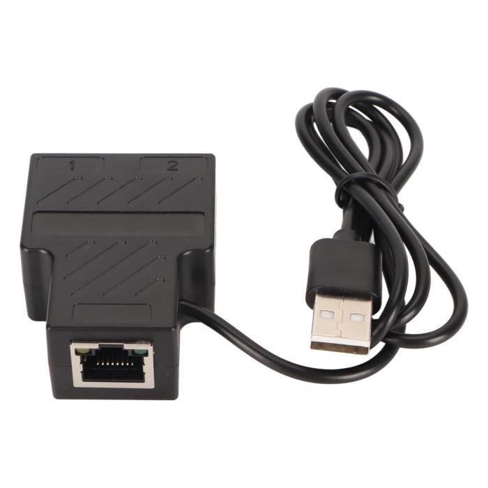 Adaptateur Répartiteur RJ45 1 Vers 2 - Permet De Connecter 2 Appareils Sur Une Seule Prise Réseau, Plug & Play