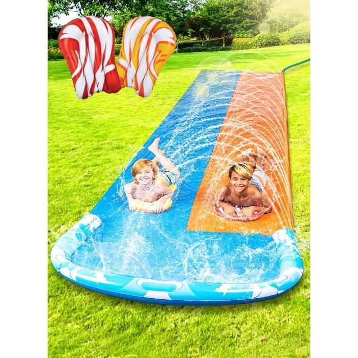 JOYIN Toboggan Aquatique de 685 cm et 2 bodyboards, toboggans