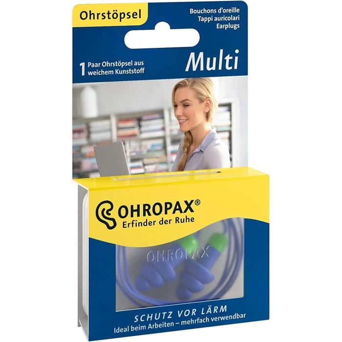 Ohropax Soft – Lot De 5 Boîtes De 10 Bouchons D’oreille En Mousse Douce, Réduction De Bruit Jusqu’à 32 DB