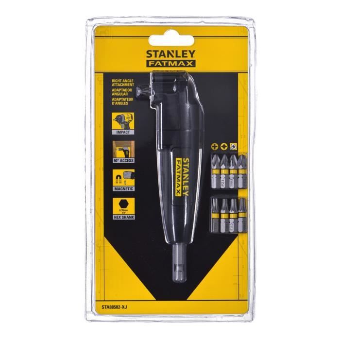 Accouplement angulaire STANLEY STA88582 X 9 embouts 25 mm Acier