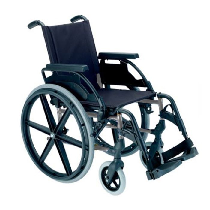 Fauteuil roulant  Chaise roulante pliante  En sélénium gris  Avec
