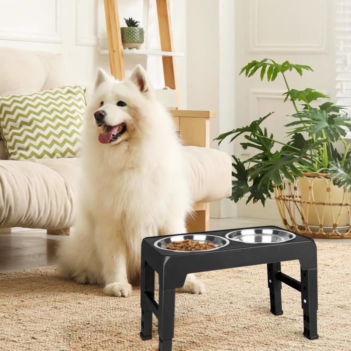 Comparer les prix de Gamelle surélevée pour chien et chat - SUPFINE - 44*24*8cm - Hauteur réglable - Antidérapant et anti-fuite
