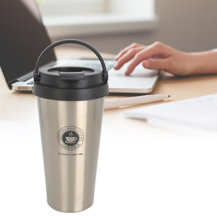 Flintronic Mug Isotherme, 750 ML Double Paroi Tasse Isotherme En Acier Inoxydable, Étanche Mug De Voyage